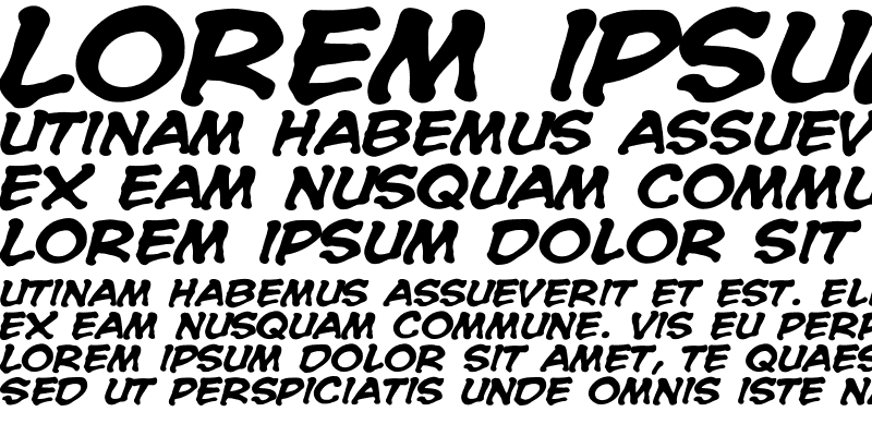 Sample of CCSpookytooth Bold Italic