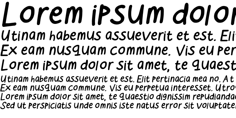 Sample of Cee's Hand Italic