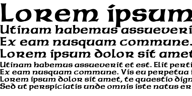 Sample of Celtic Bold