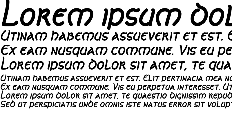 Sample of CelticLionAOE Bold Italic