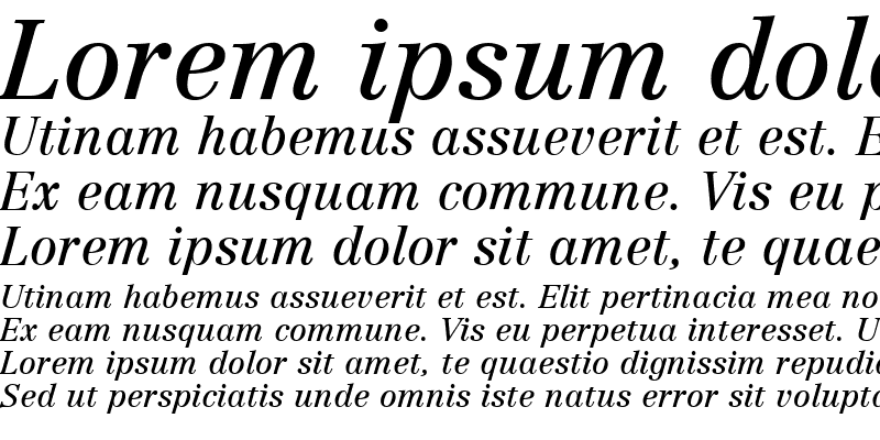 Sample of Centennial-Italic Regular