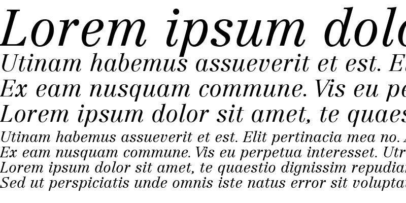 Sample of Centennial LightSC Italic