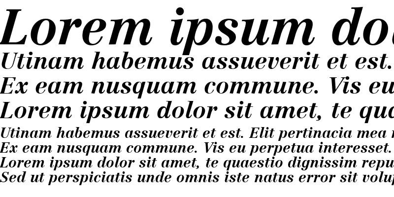 Sample of Centennial LT 55 Roman Bold Italic