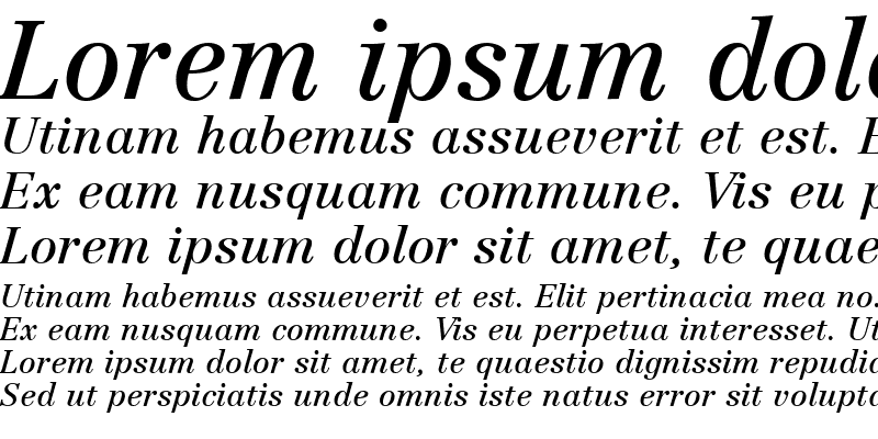 Sample of Centennial LT 55 Roman Italic