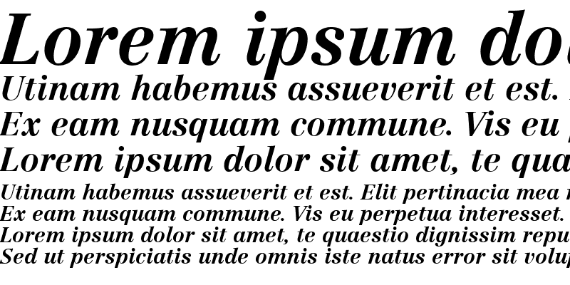 Sample of Centennial RomanSC Bold Italic