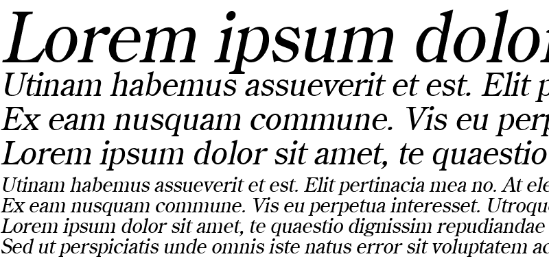 Sample of Centime Italic