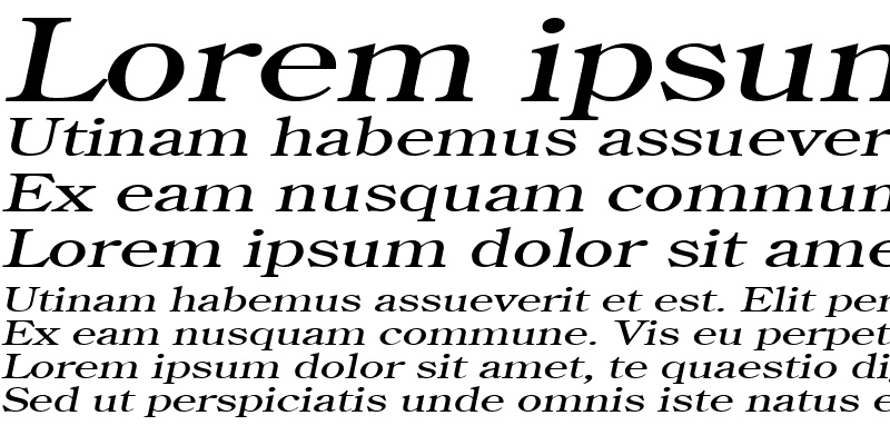 Sample of CentimeExtended Italic