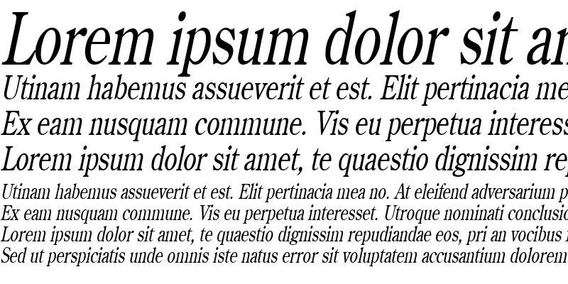 Sample of CentimeThin Italic