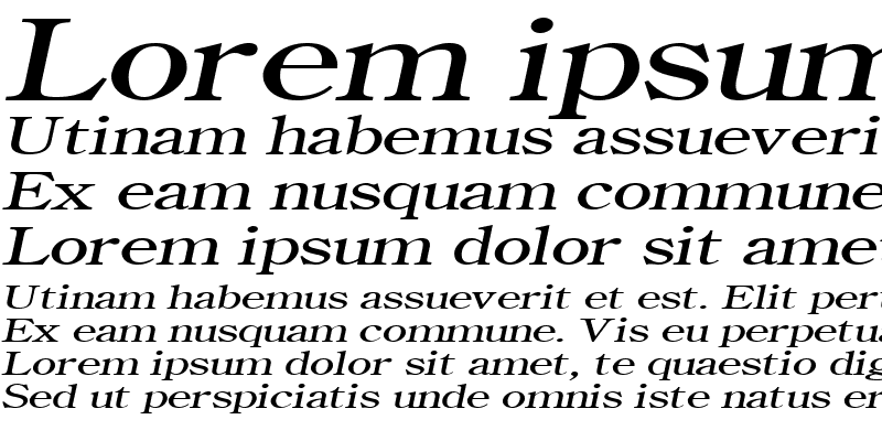 Sample of Cento Extended Italic