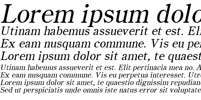Sample of Cento Italic