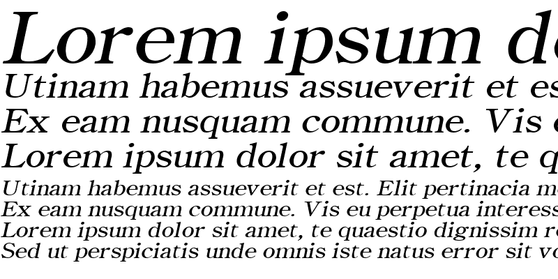 Sample of Cento Wide Italic