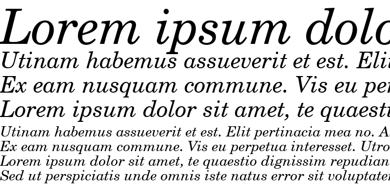 Sample of CentSchbkCyrill BT Italic