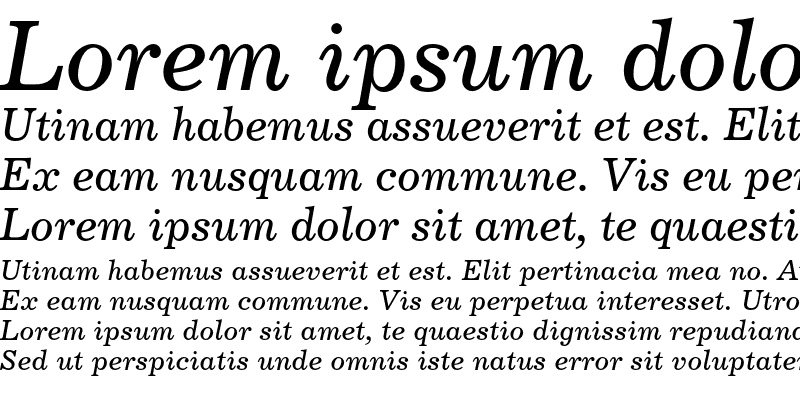 Sample of Century 731 Italic
