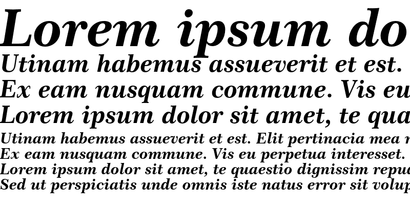 Sample of Century 751 Bold Italic