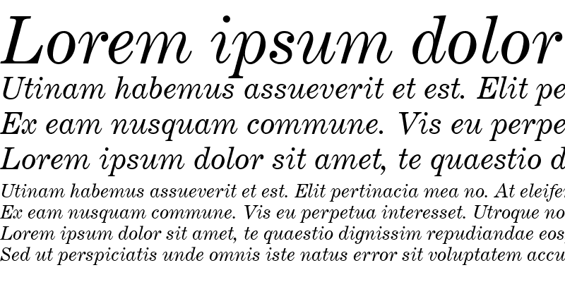 Sample of Century Becker Expanded Italic