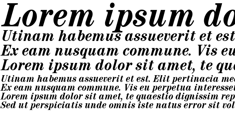 Sample of Century Condensed Bold Italic