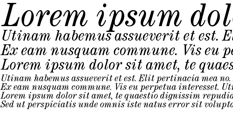Sample of Century Condensed Italic