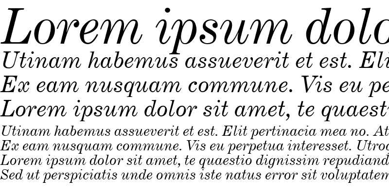 Sample of Century Expanded SSi Expanded Italic