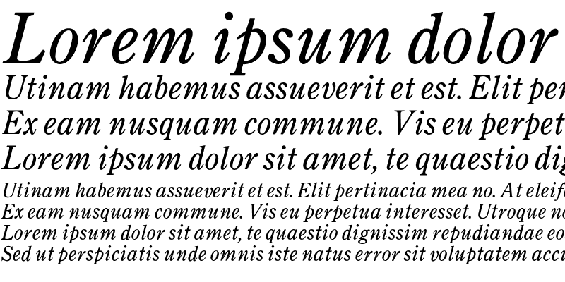 Sample of Century OldstyleICG Italic
