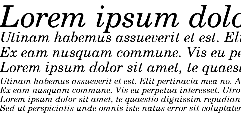 Sample of Century-PS Italic