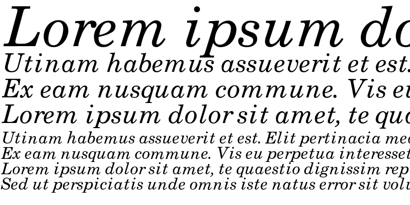 Sample of Century School Italic