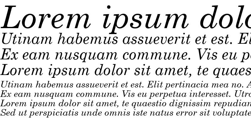 Sample of Century Schoolbook Italic