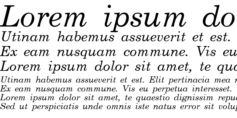 Sample of Century-Schoolbook Normal-Italic