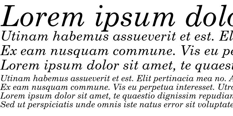 Sample of Century Schoolbook Std Italic