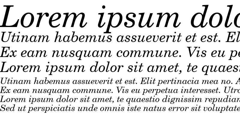 Sample of Century Schoolbook SWA Italic