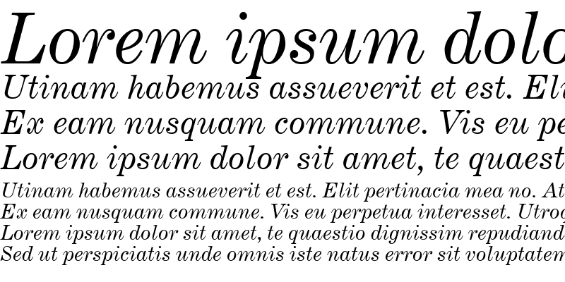 Sample of CenturyExpanded LT Italic