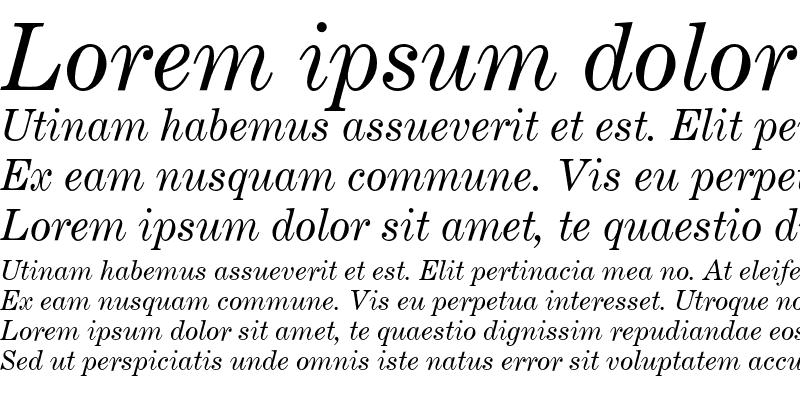 Sample of CenturyExpEF Regular Italic