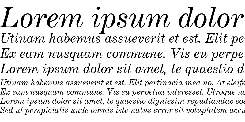 Sample of CenturyExpTReg Italic