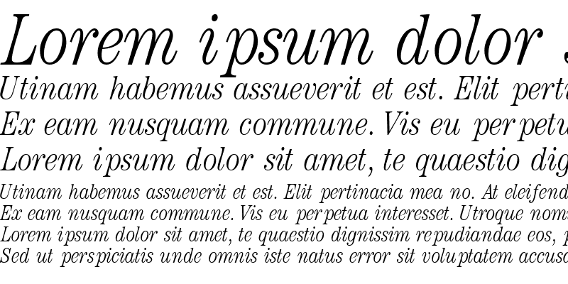 Sample of CenturyLightCondSSK Italic