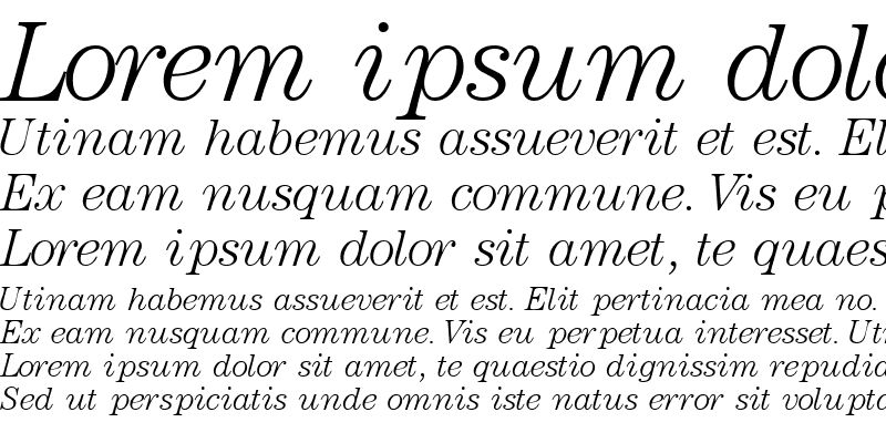 Sample of CenturyLightSSK Italic