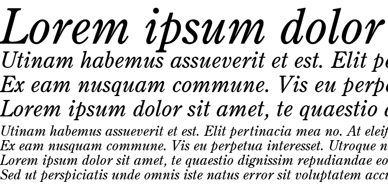 Sample of CenturyOldStyle LT Italic