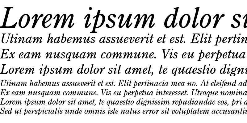 Sample of CenturyOldStyT Italic