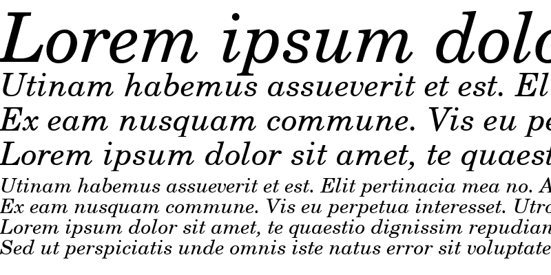 Sample of CenturySchL Italic