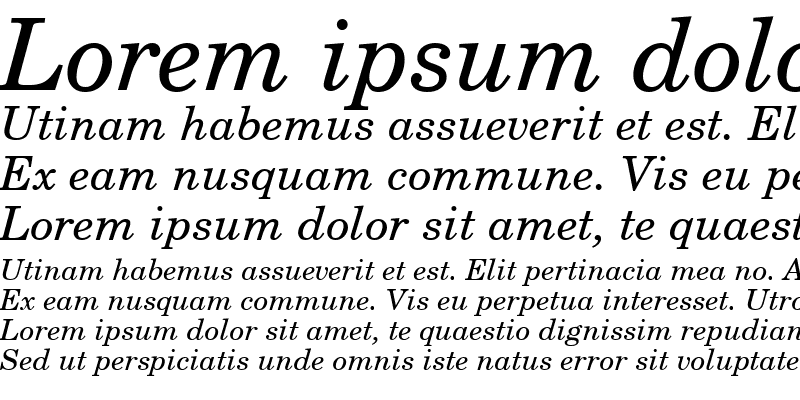 Sample of CenturySchLEE Italic