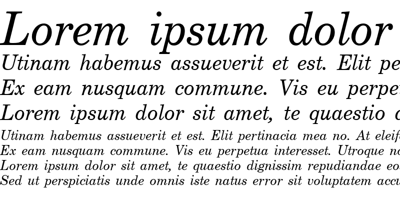 Sample of CenturySchT Italic