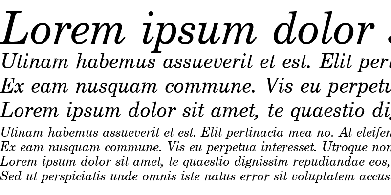 Sample of CenturySchTEE Italic