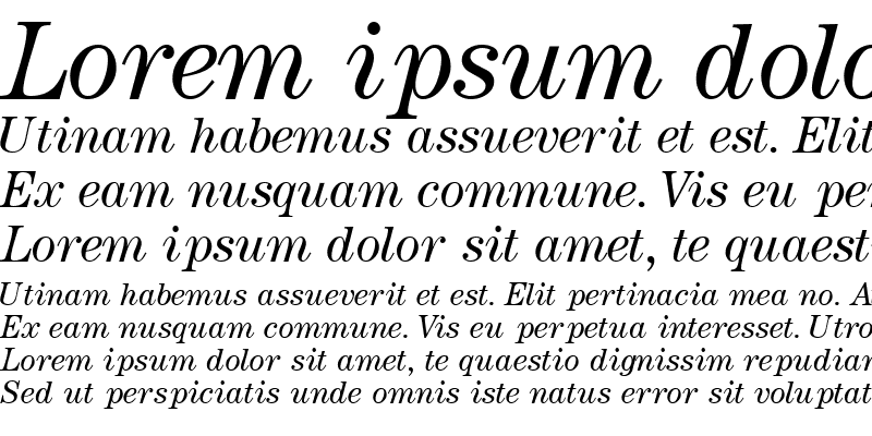 Sample of CenturySSK Italic