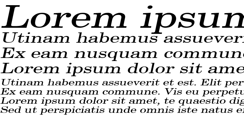 Sample of CenturySWExtended Italic