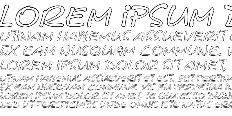 Sample of CerberixOutline Italic