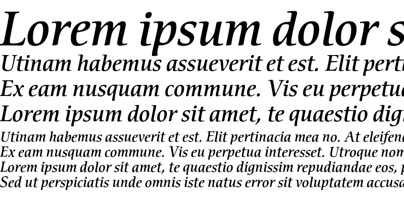 Sample of CerigoEF Medium Italic