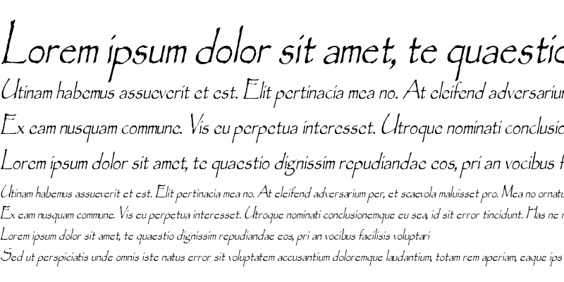 Sample of Chalk-Condensed Italic