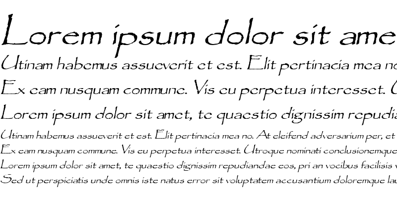 Sample of Chalk-Extended Italic