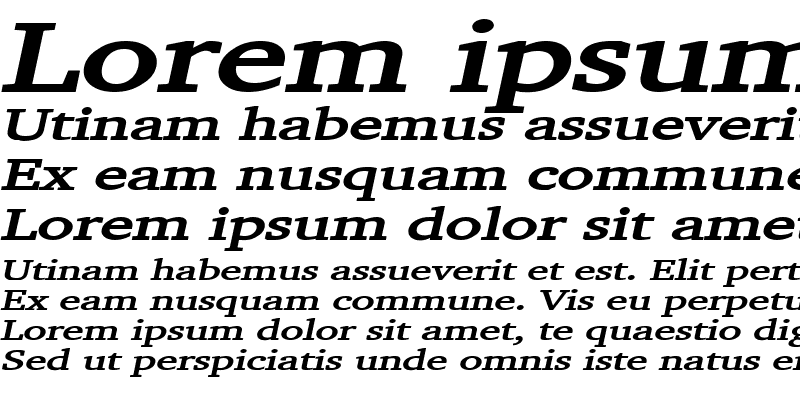 Sample of Challenge Extended Bold Italic