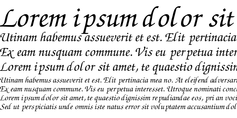 Sample of ChanceryScriptMediumSSK Italic