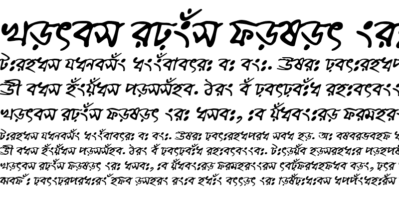 Sample of ChandrabatiMJ Bold Italic