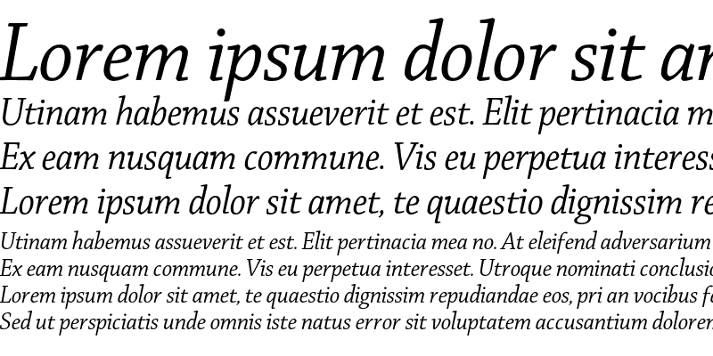 Sample of Chaparral Pro Italic Display